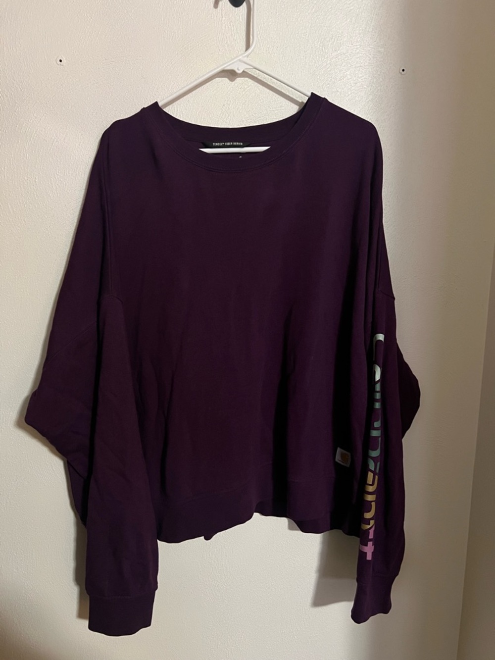 CARHARTT Classic TENCEL Fiber Series Loose Fit Crewneck‎ Deep Purple Women's 2X